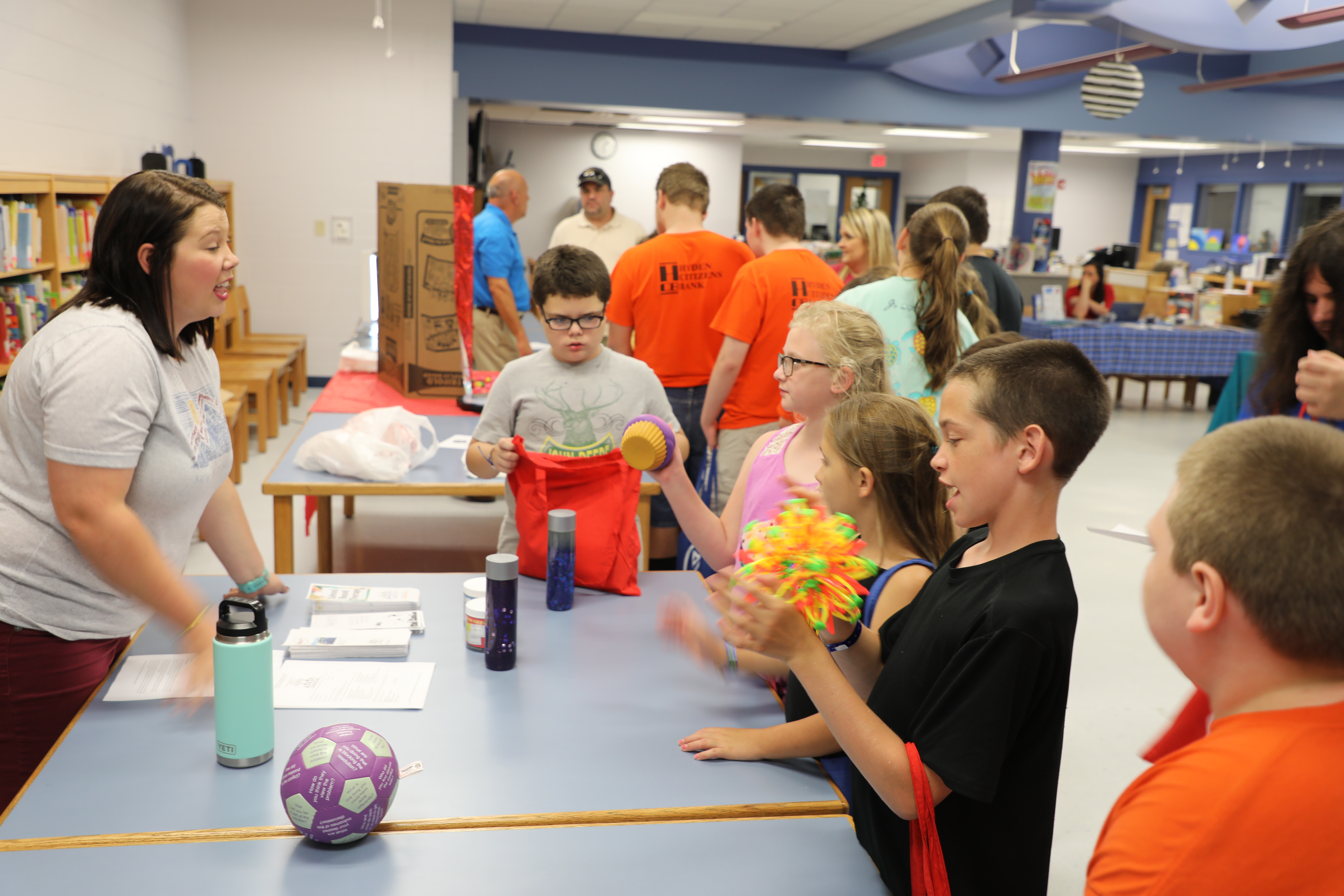 Students do interactive activities as part of Healthy Futures Week
