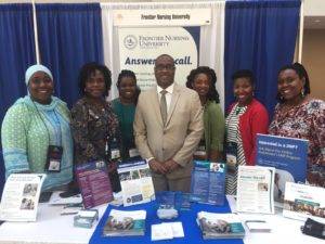 FNU booth representatives at NBNA