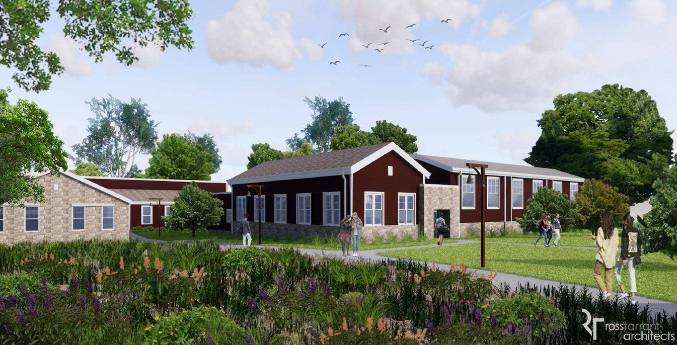 Versailles Campus auditorium and education building rendering
