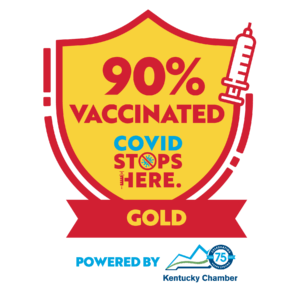 COVID Stops Here Gold 90% Designation