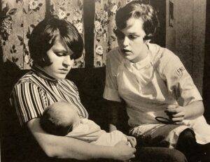 Connie's first baby, "David" born in 1972, and a 16-year-old mother.